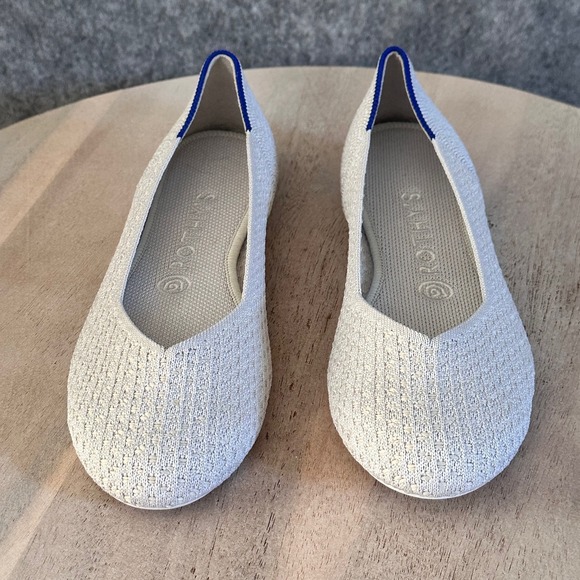 Rothy's The Flat Women's Size 8 US Salt Honeycomb Round Toe Slip On Shoes - Picture 14 of 14